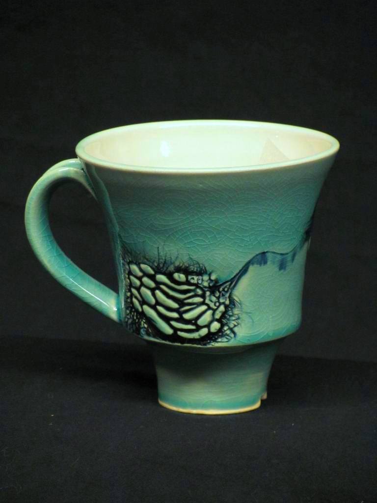 Blue-Green Mug by Bartolovic Frederick Bartolovic from Huntington, WV www.geocorpus.com – blue-green mug